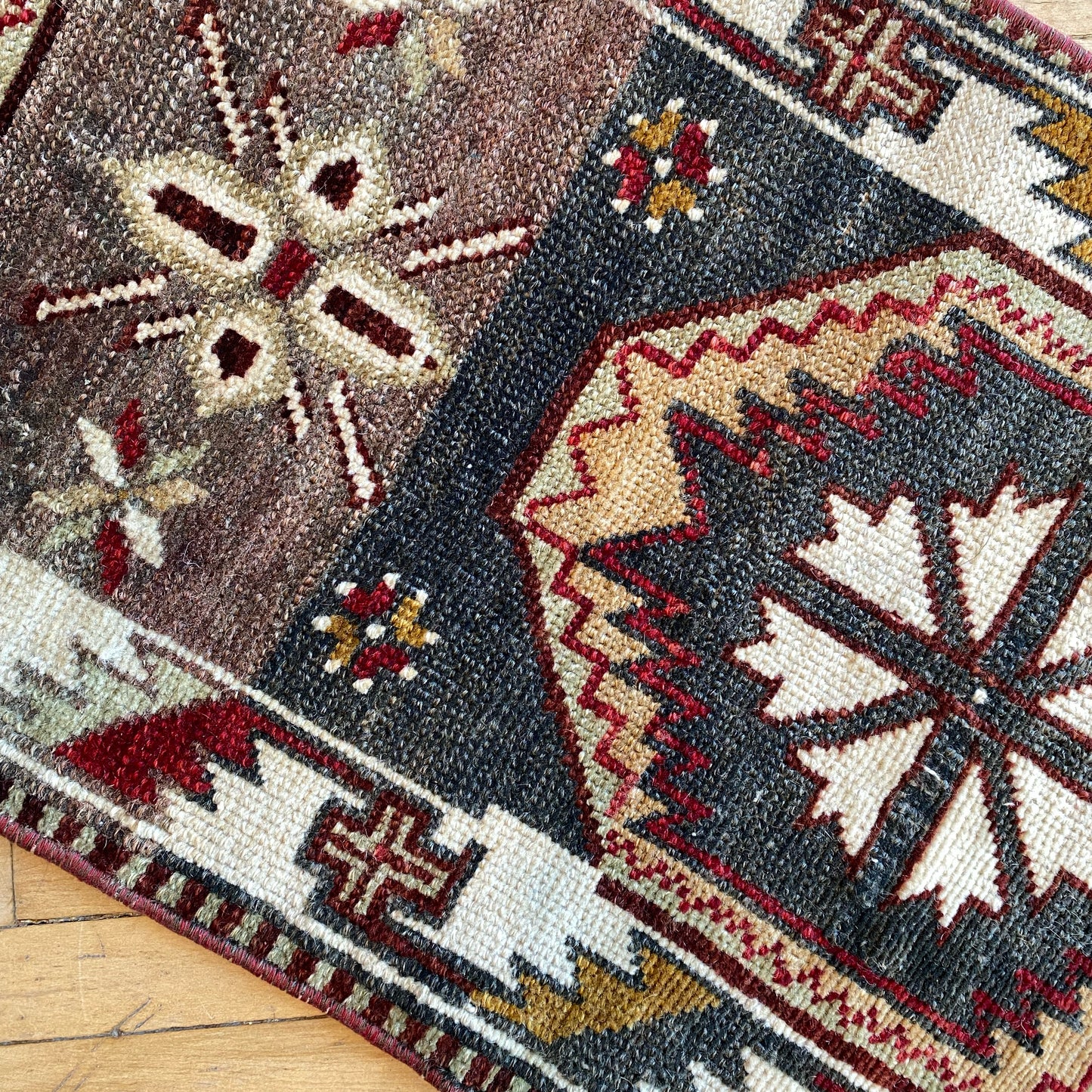 Vintage Turkish Mini Rug (3’6” x 1’5.5”)