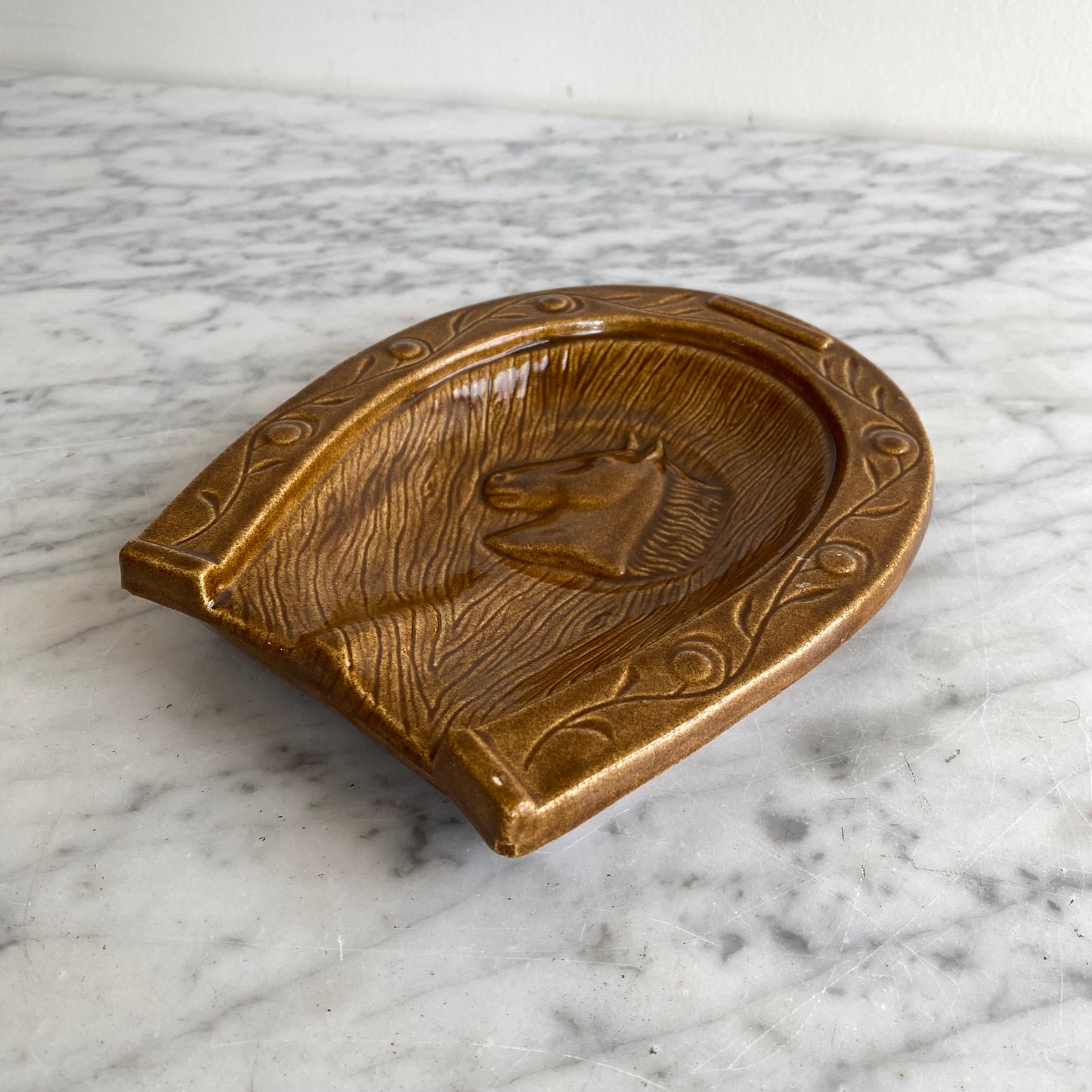 Vintage Equestrian Horse Catchall Dish