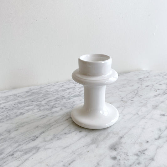 Simple White Ceramic "Scandi" Candle Holder