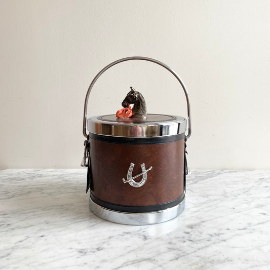 Vintage Equestrian Ice Bucket