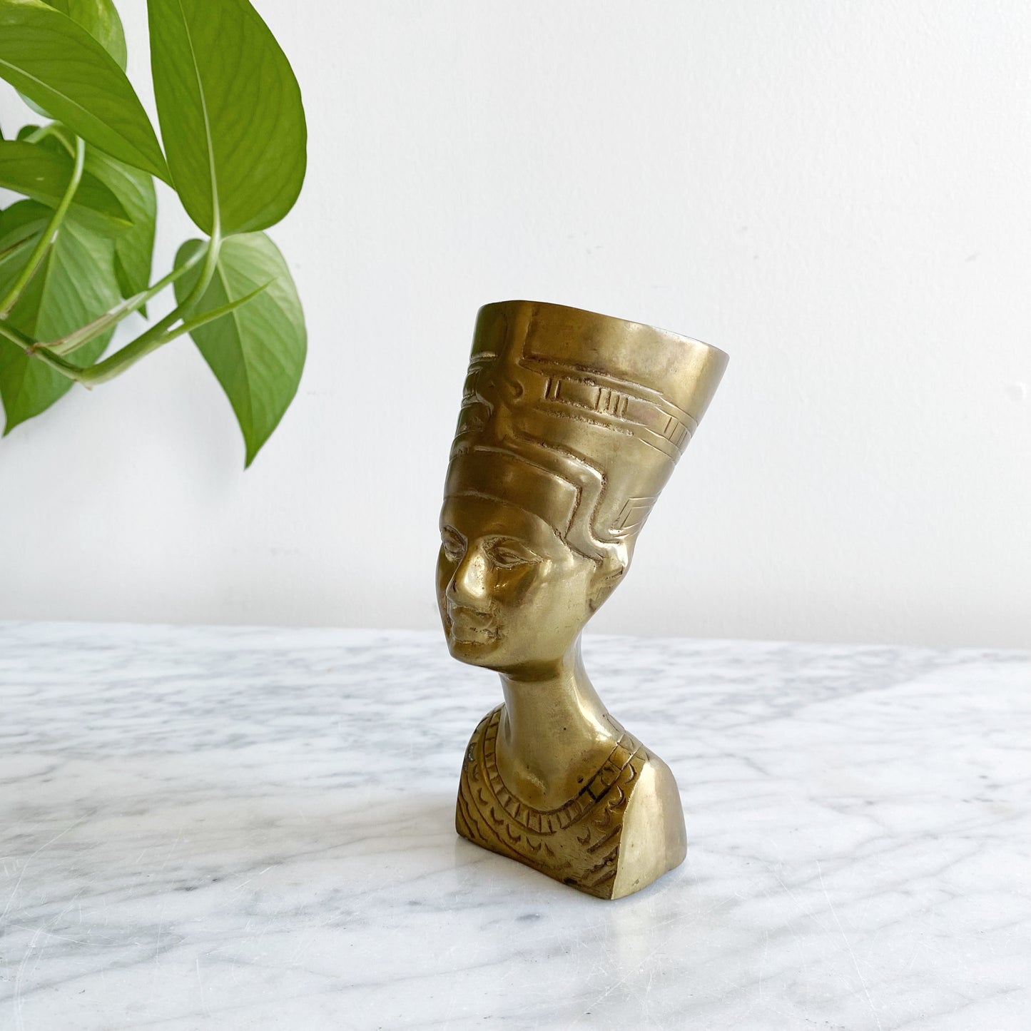 Vintage Brass Egyptian Bust