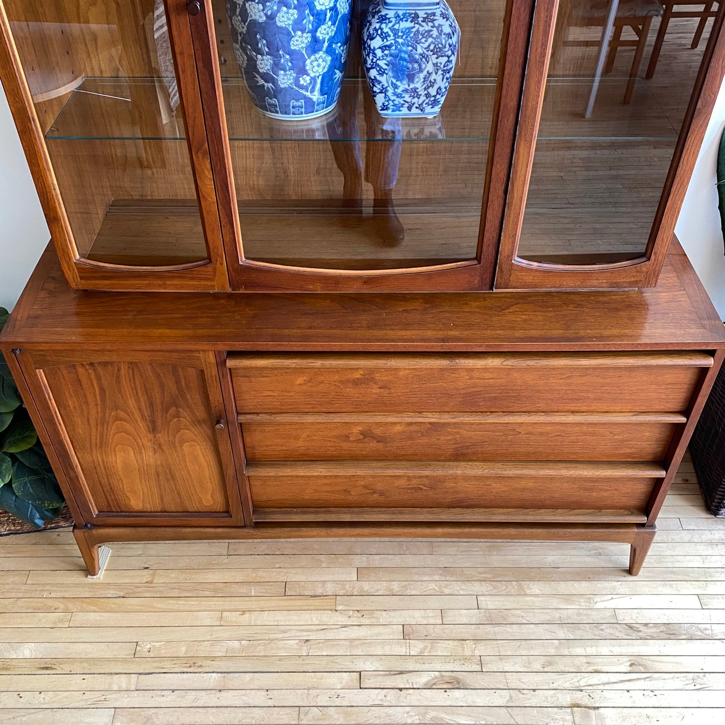 Vintage Walnut Hutch by Lane