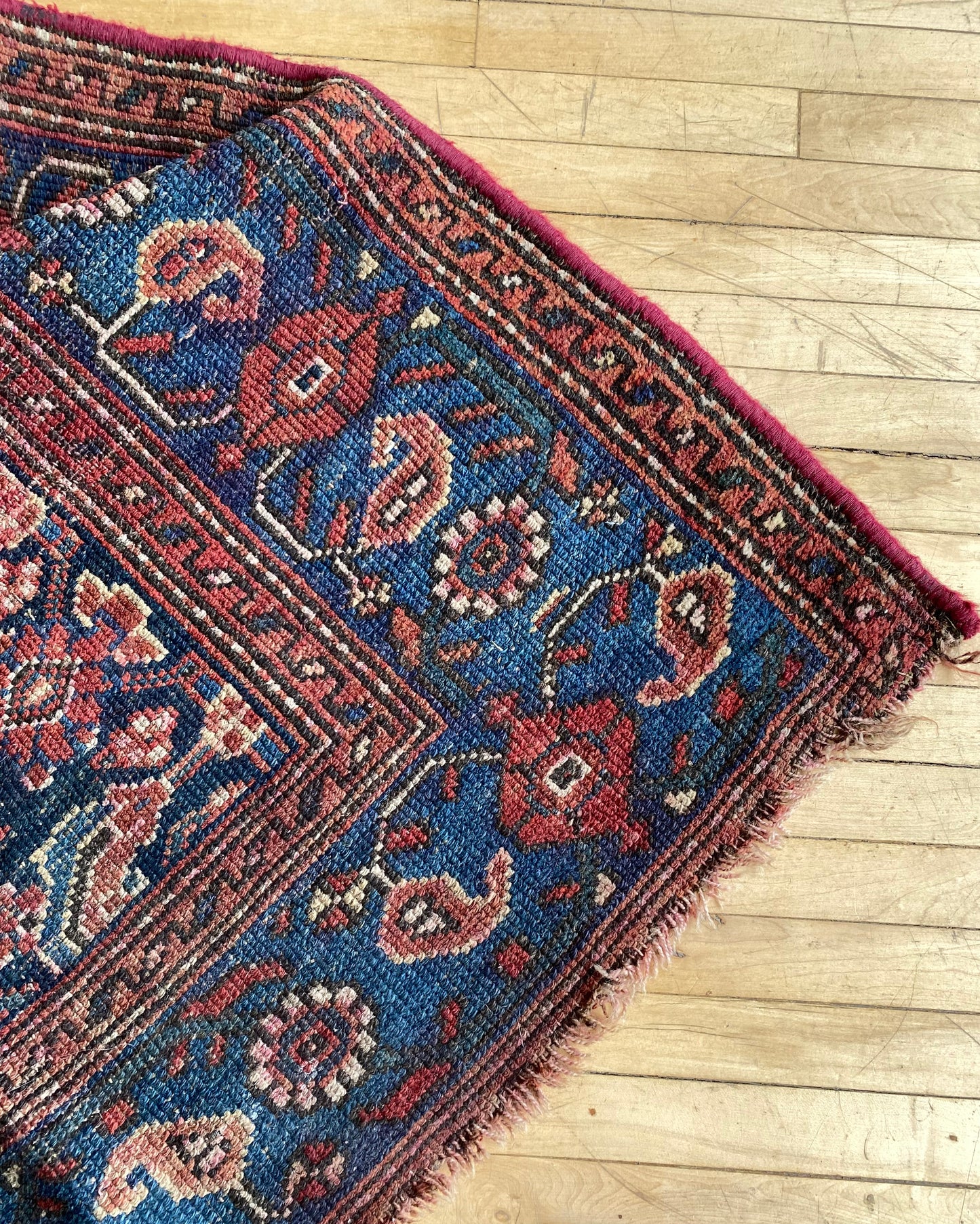 Vintage Hand-knotted Wool Rug (3’5” x 6’6”)