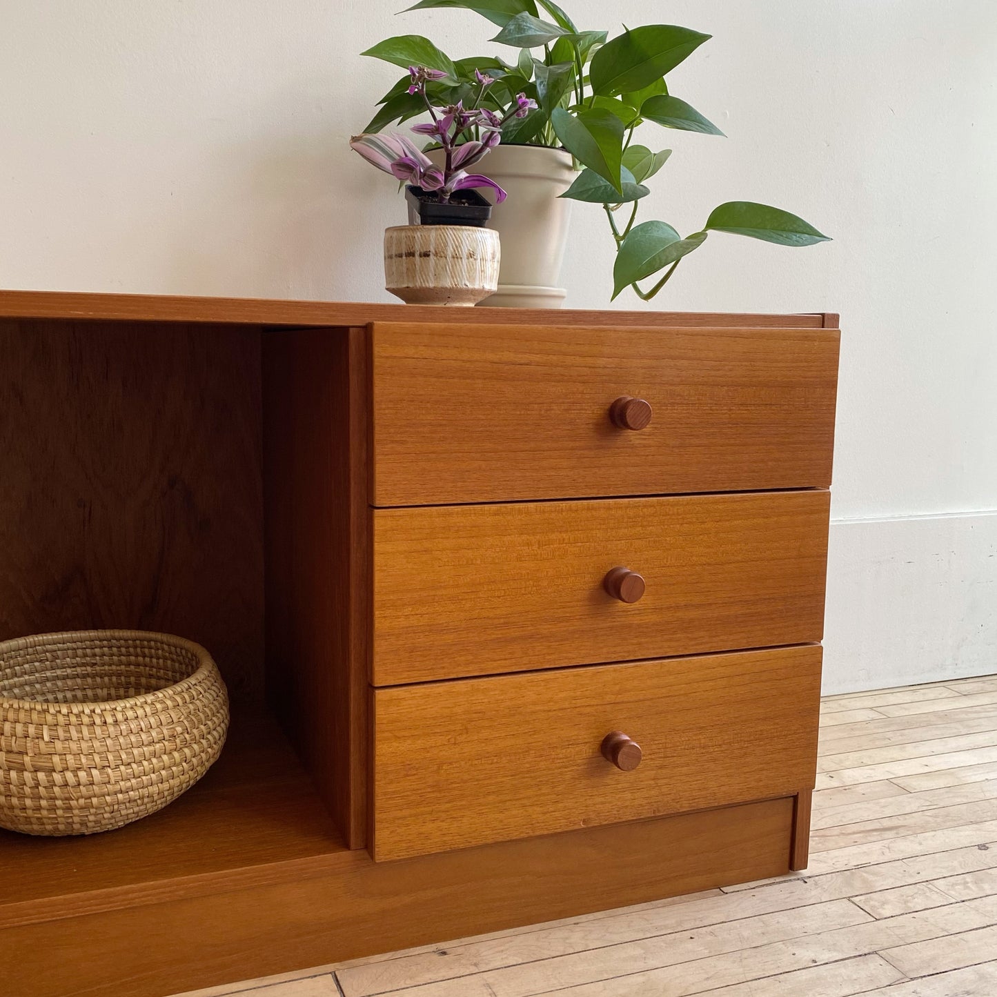 Petite Vintage Danish Teak Cabinet / Media Stand