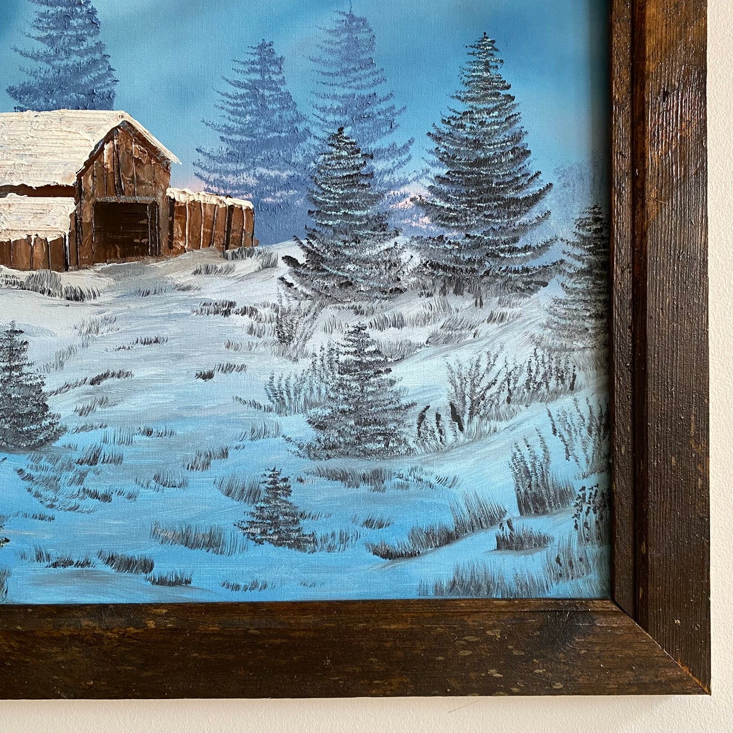 Framed Oil Painting, Winter Scene / Landscape