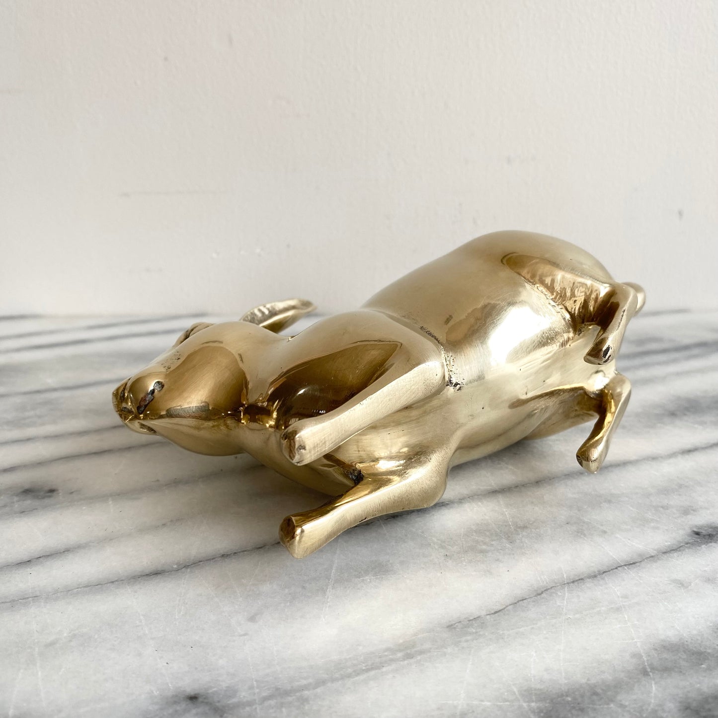 Large Vintage Brass Rabbit