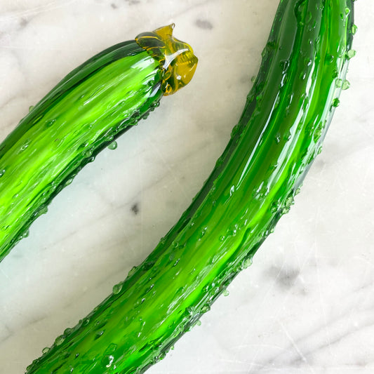 Pair of Vintage Glass Cucumbers