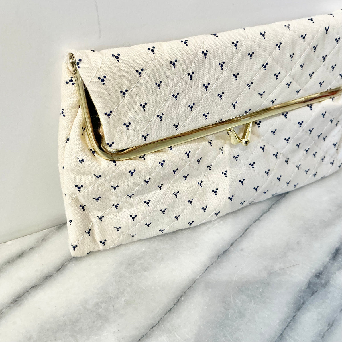 Vintage Dead-Stock Quilted Cosmetic Bag