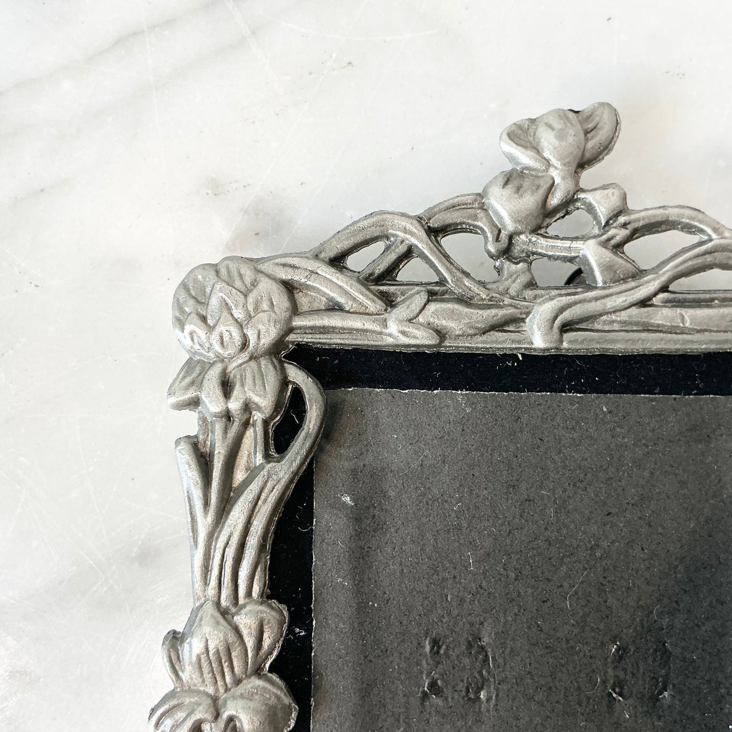 Little Vintage Floral Pewter Picture Frame