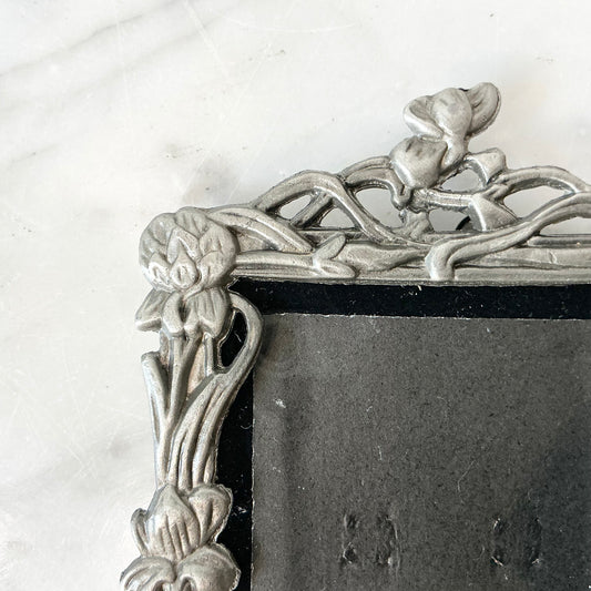Little Vintage Floral Pewter Picture Frame