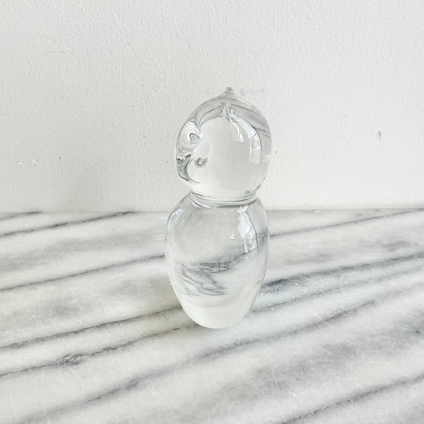Vintage Glass Owl Figure / Paperweight