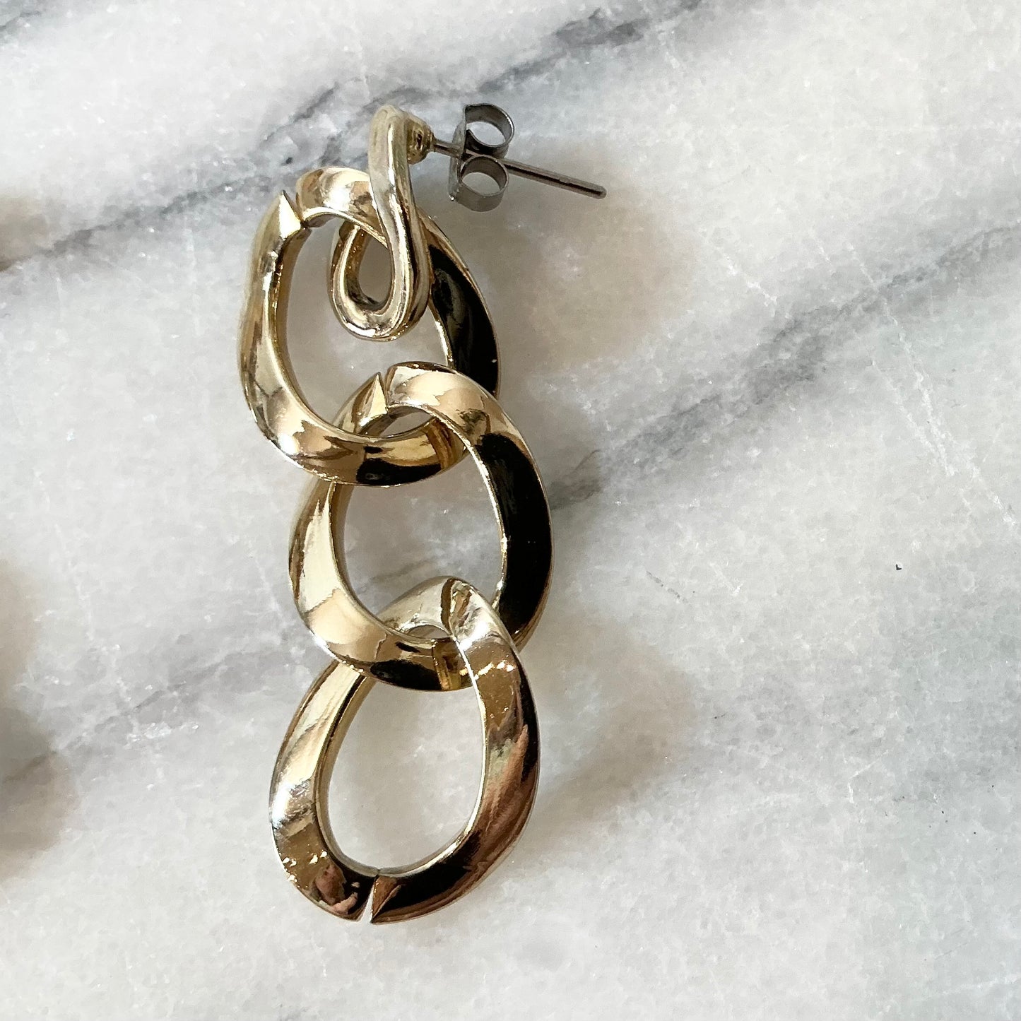 Vintage Golden Chain Earrings