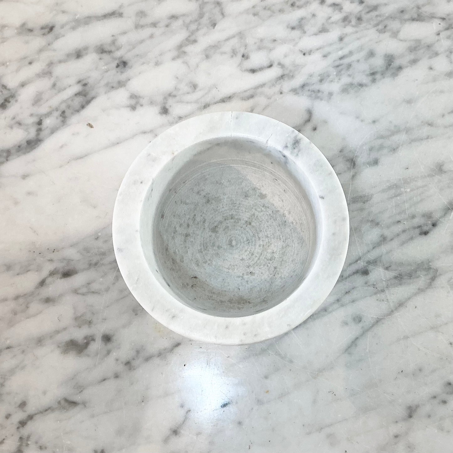 Found White Marble Pestle + Mortar