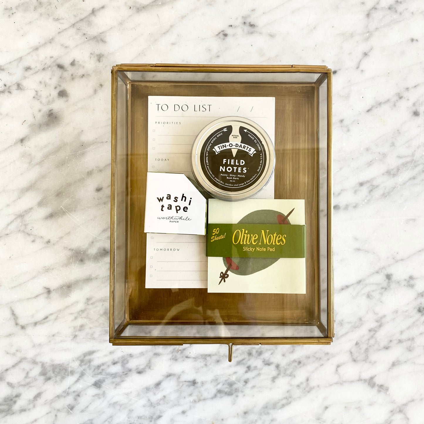 Antiqued Brass Keepsake Box