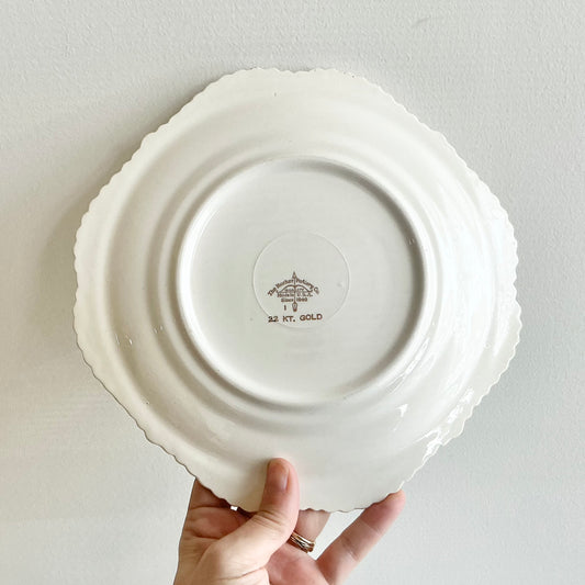 Vintage “Wild Rose” Salad Plate by Harker Pottery