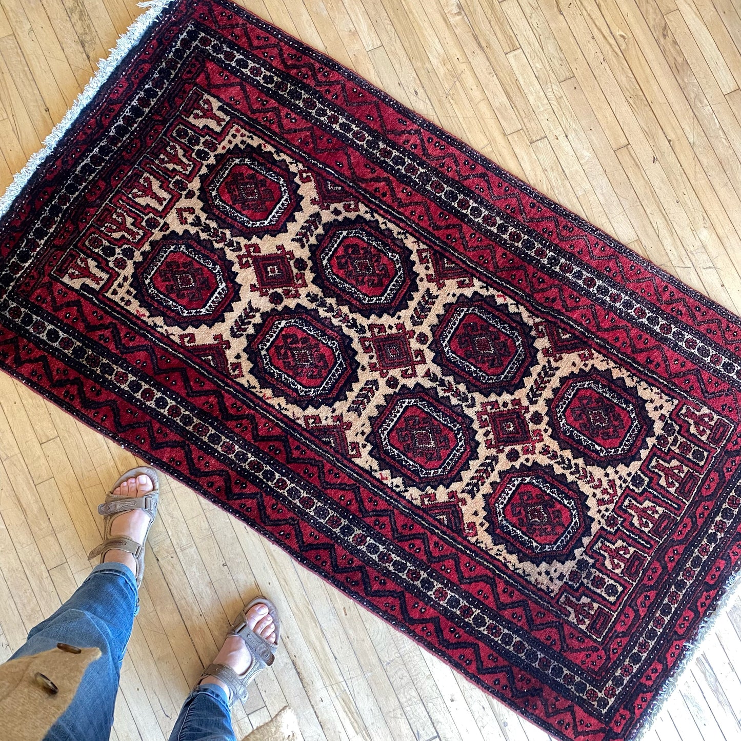 Vintage Hand-knotted Wool Rug (3 x 5.4)