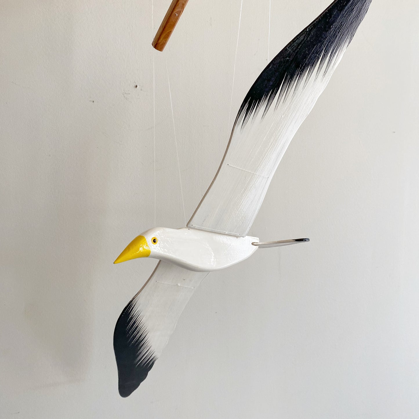 Hand-painted Wooden Seagull Mobile, 28" (NAUTICAL COLLECTION)