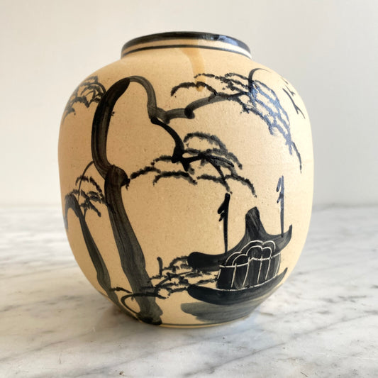 Vintage Japanese Pottery Vase
