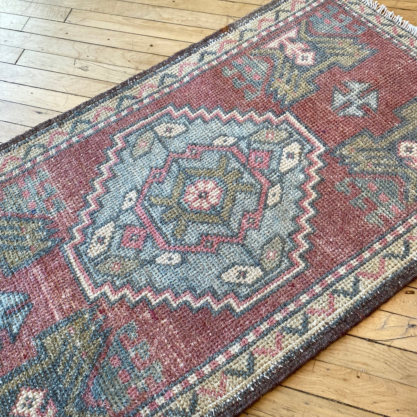 Vintage Turkish Mini Rug (3’1” x 1’8”)