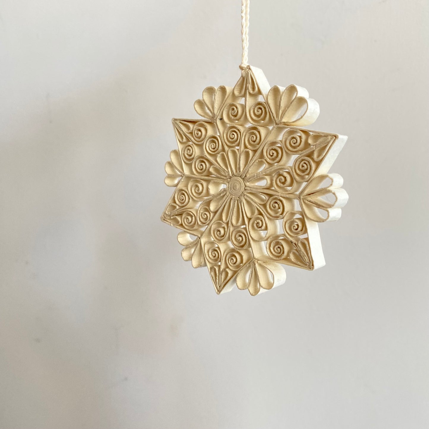 Quilled Cream Snowflake Ornament