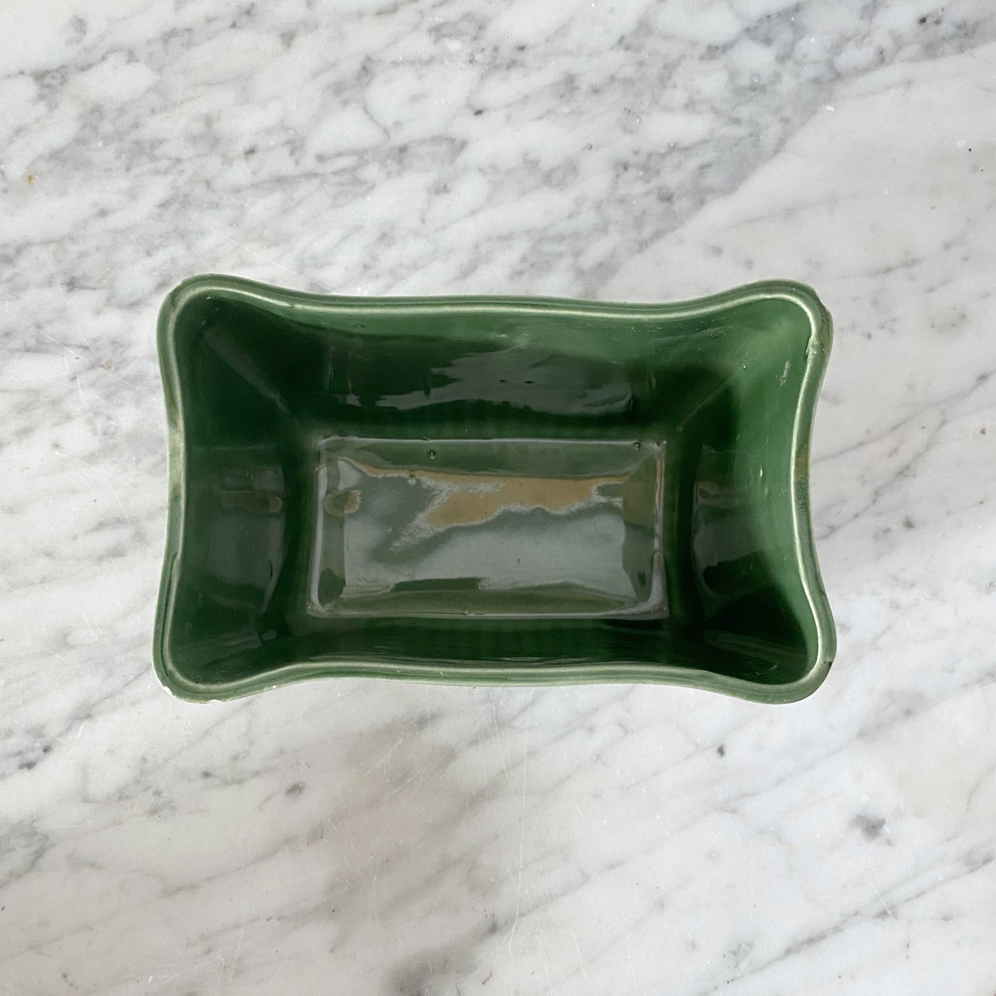 Vintage Green Rectangular Planter