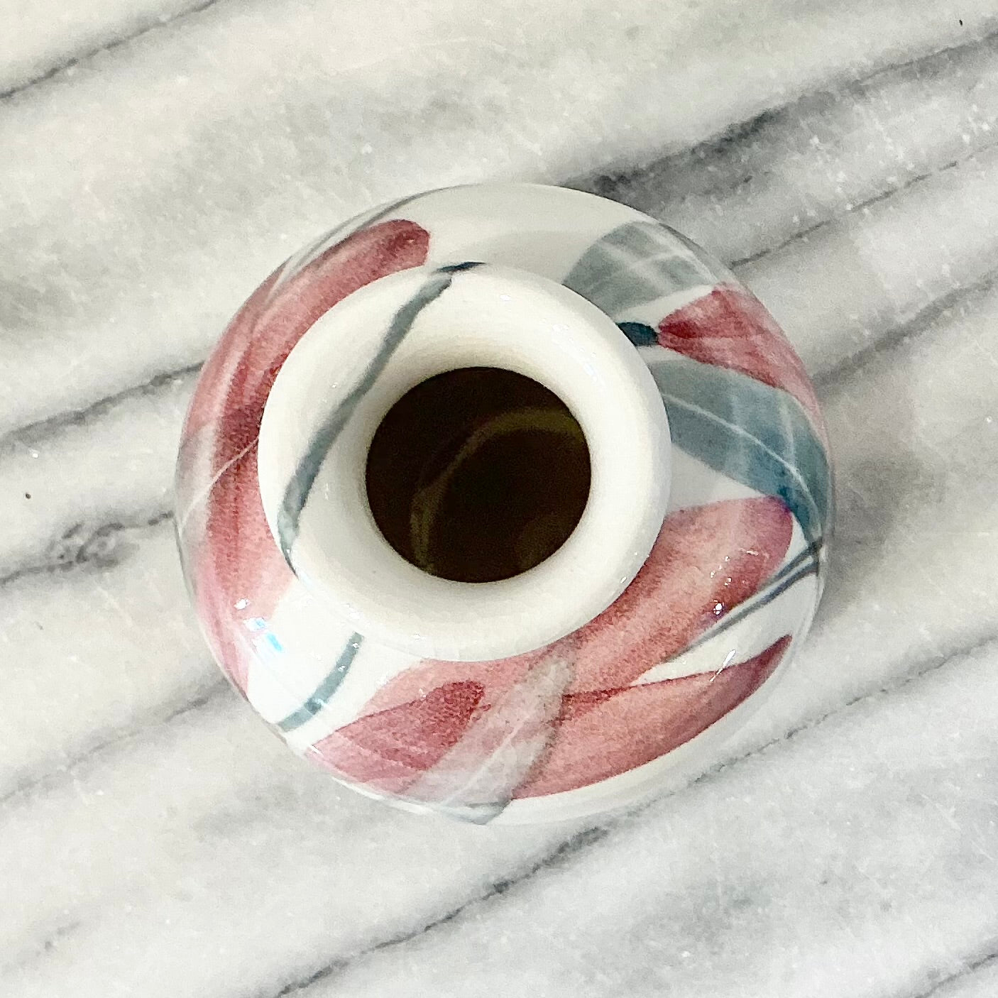 Vintage Hand Painted Ceramic Bud Vase