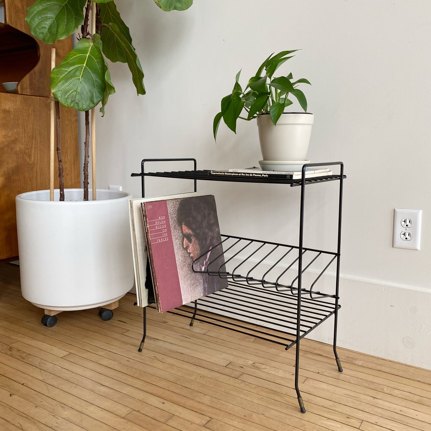 Vintage Mid-Century Wire Record Stand
