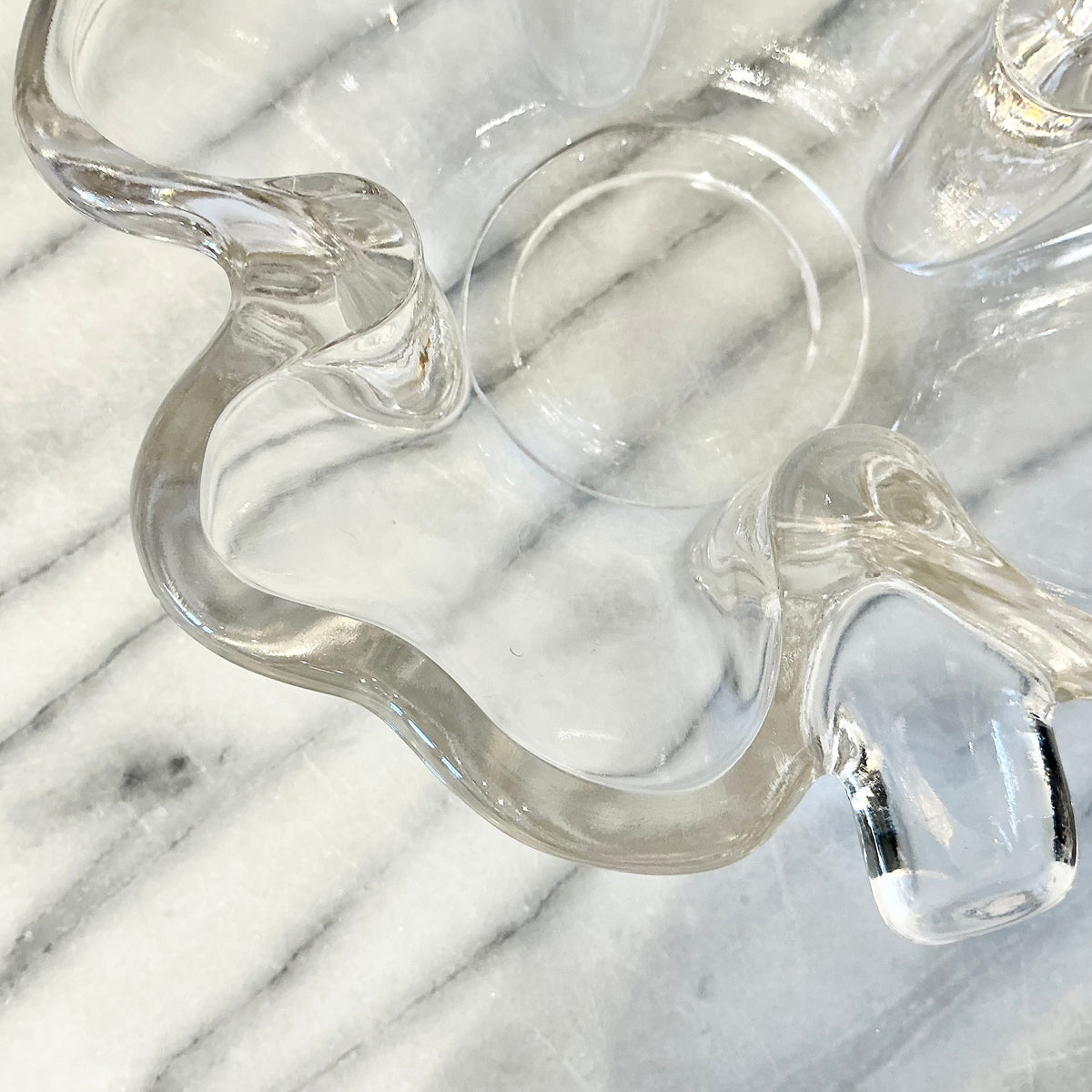 Vintage Glass Clover / Shamrock Dish