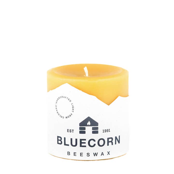 3" Small Beeswax Pillar Candle