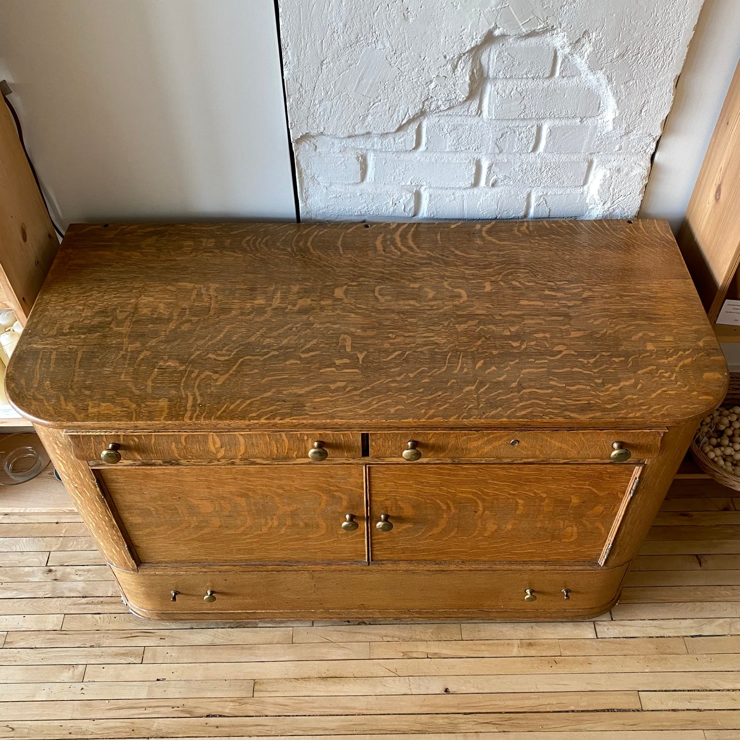 Antique Quarter-sawn Oak Cabinet