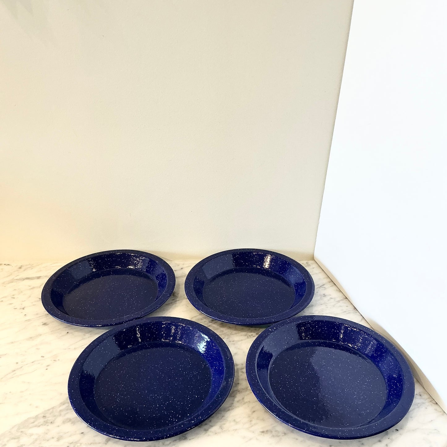 S/4 Blue Deep Enamel Plates