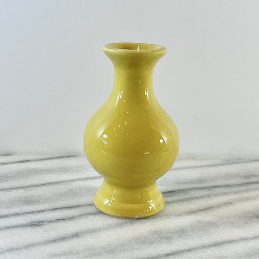 Vintage Yellow Ceramic Bud Vase