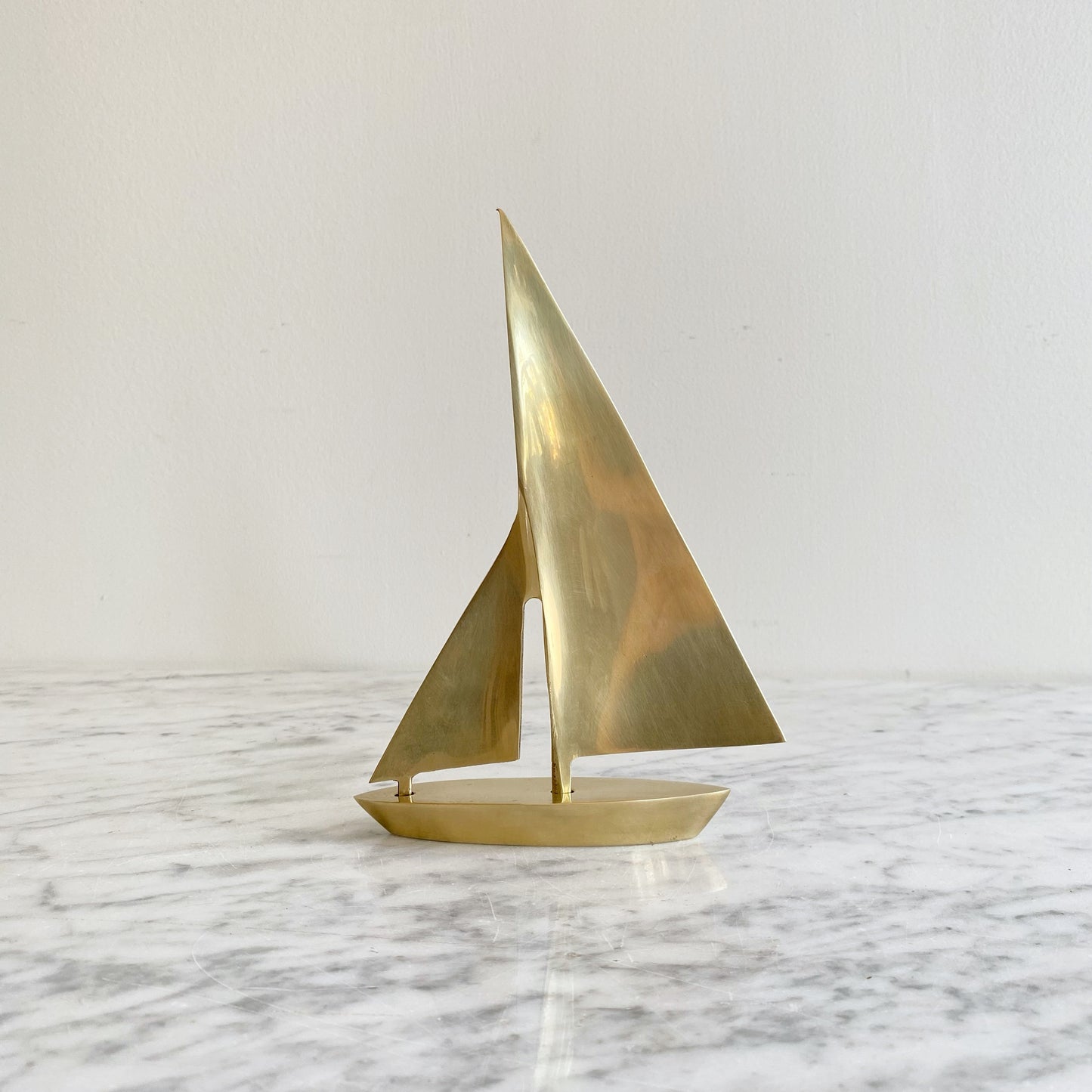 Medium Vintage Brass Sailboat, 7.5” (NAUTICAL COLLECTION)