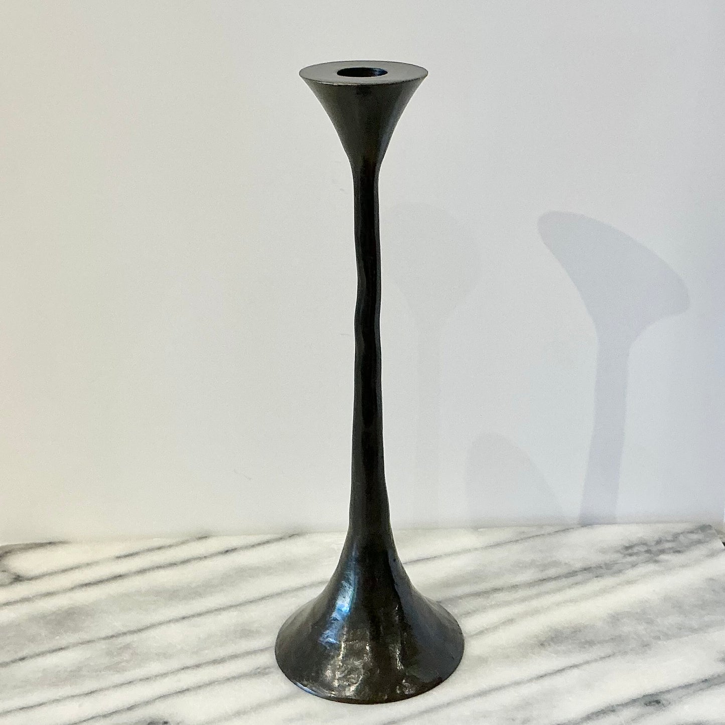 Vintage Sculptural Iron Candle Holder