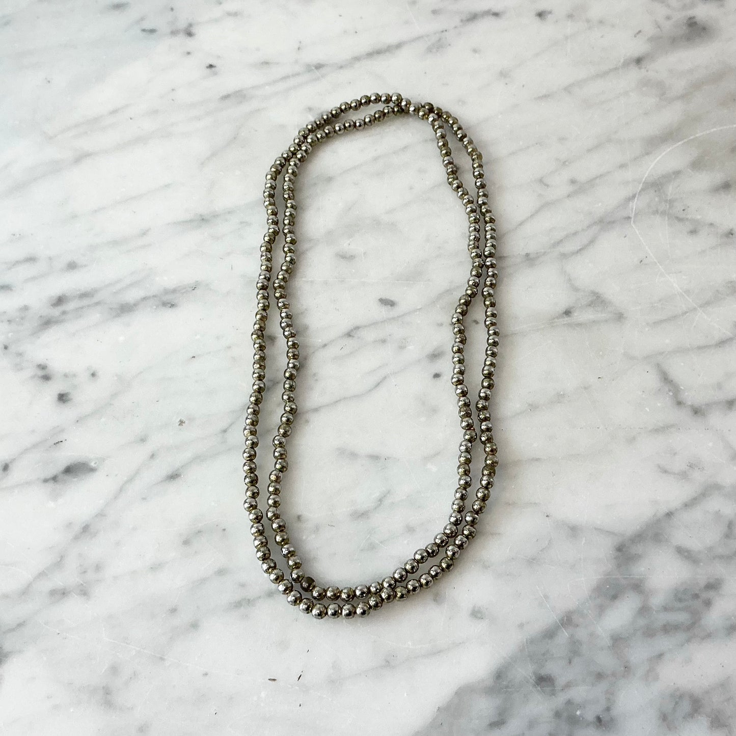 Vintage Silver Beaded Necklace