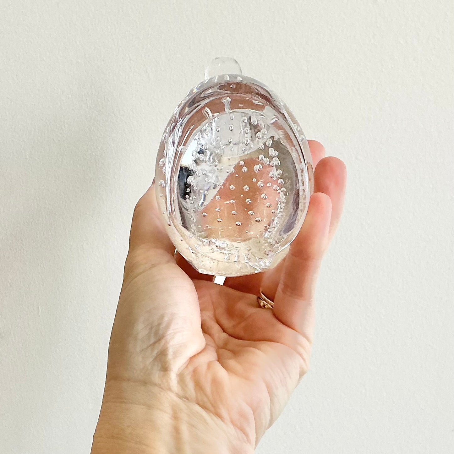 Vintage Bubble Glass Duck, 6"