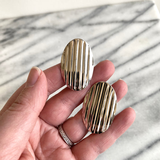 Vintage Silver “Ripple” Earrings