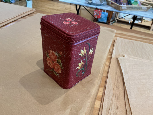 Vintage Floral Tin