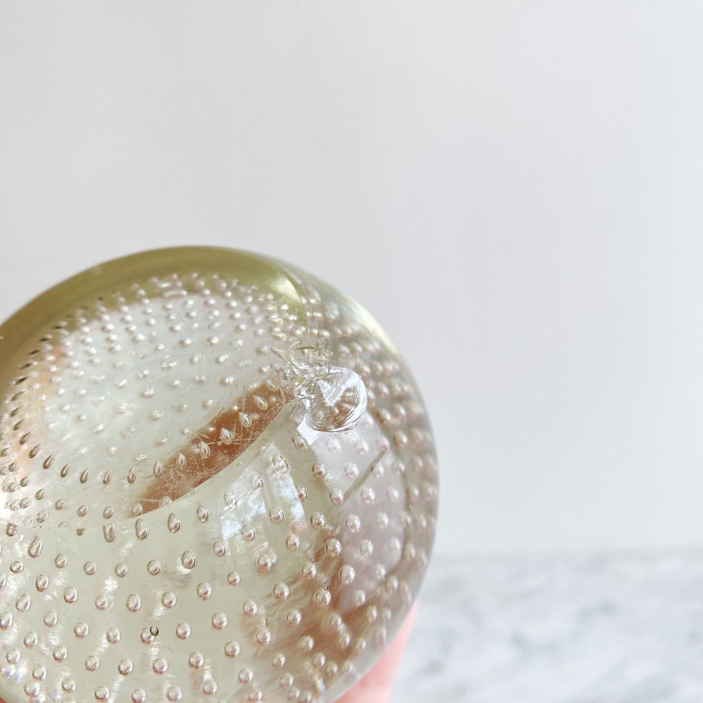 Vintage Round Bubble Paperweight