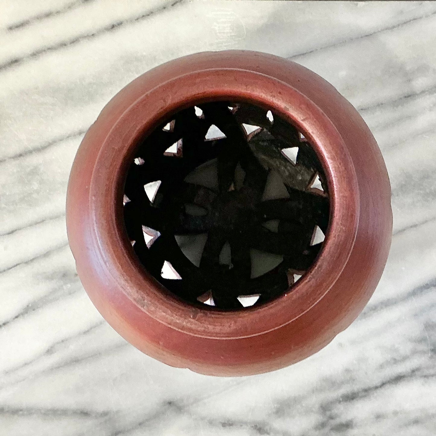 Vintage Cutout Ceramic Vase