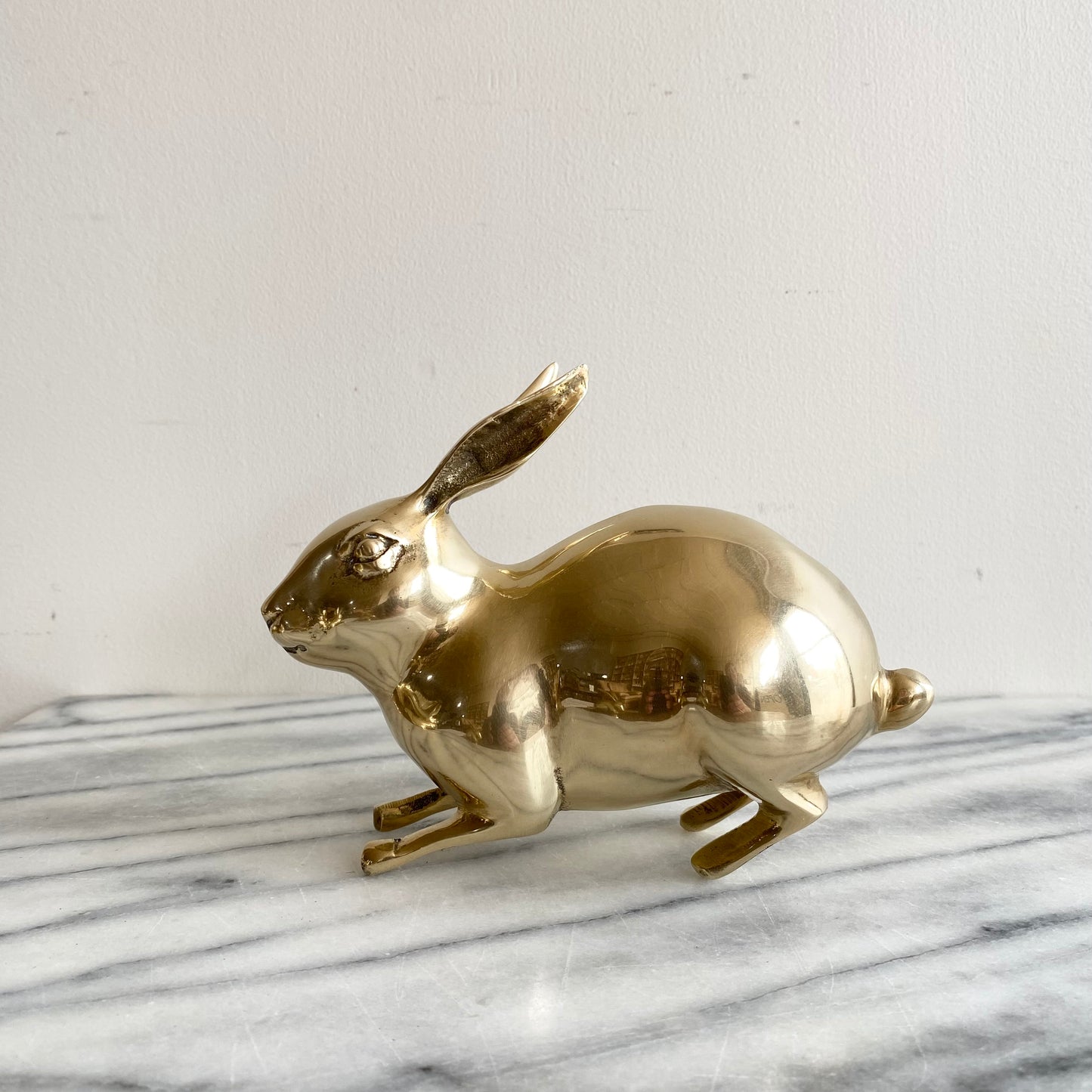 Large Vintage Brass Rabbit