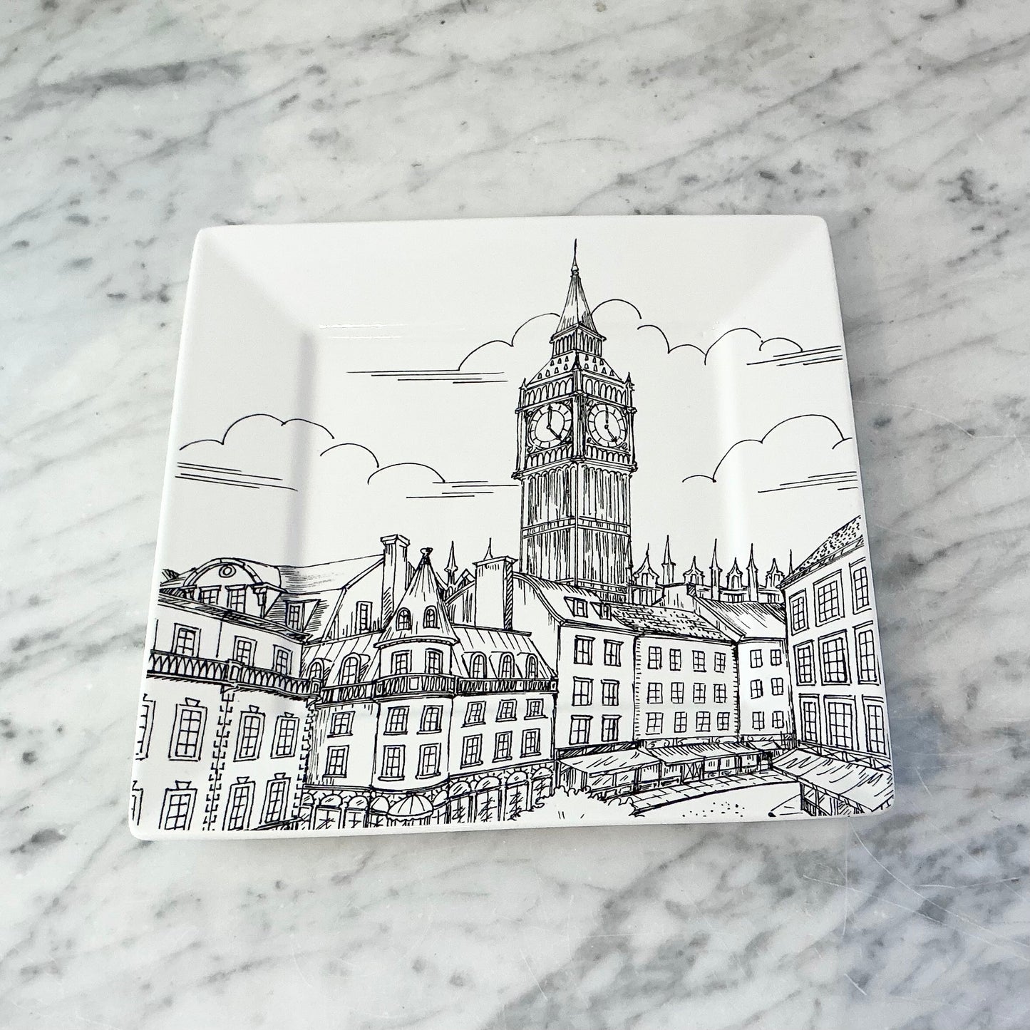 Found Graphic “Big Ben” Decorative Plate
