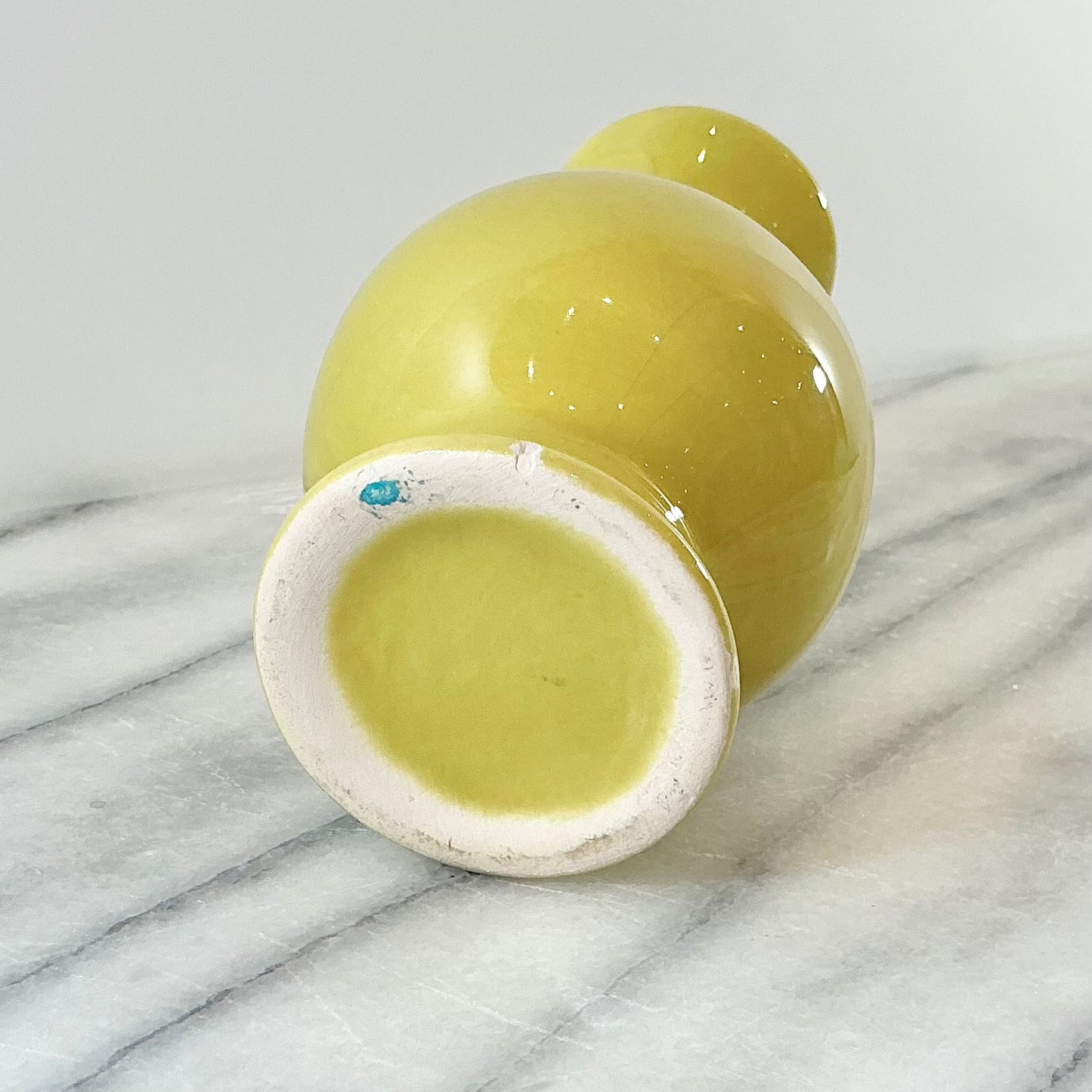 Vintage Yellow Ceramic Bud Vase