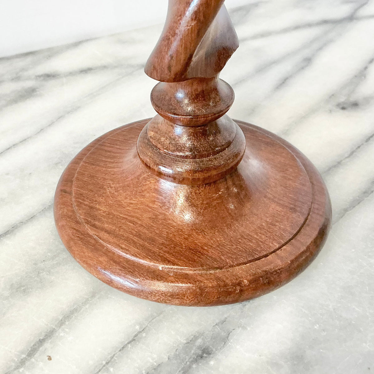 Vintage Spiral Wooden Candle Holder