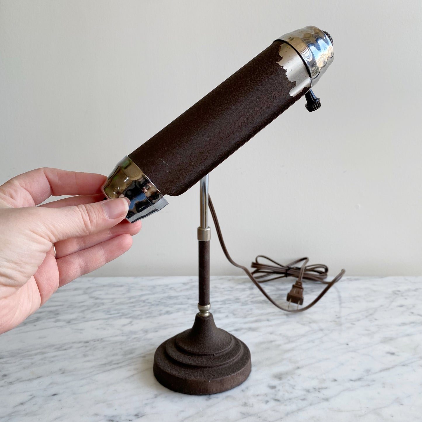 Antique 40's Desk Lamp (new cord + bulb)