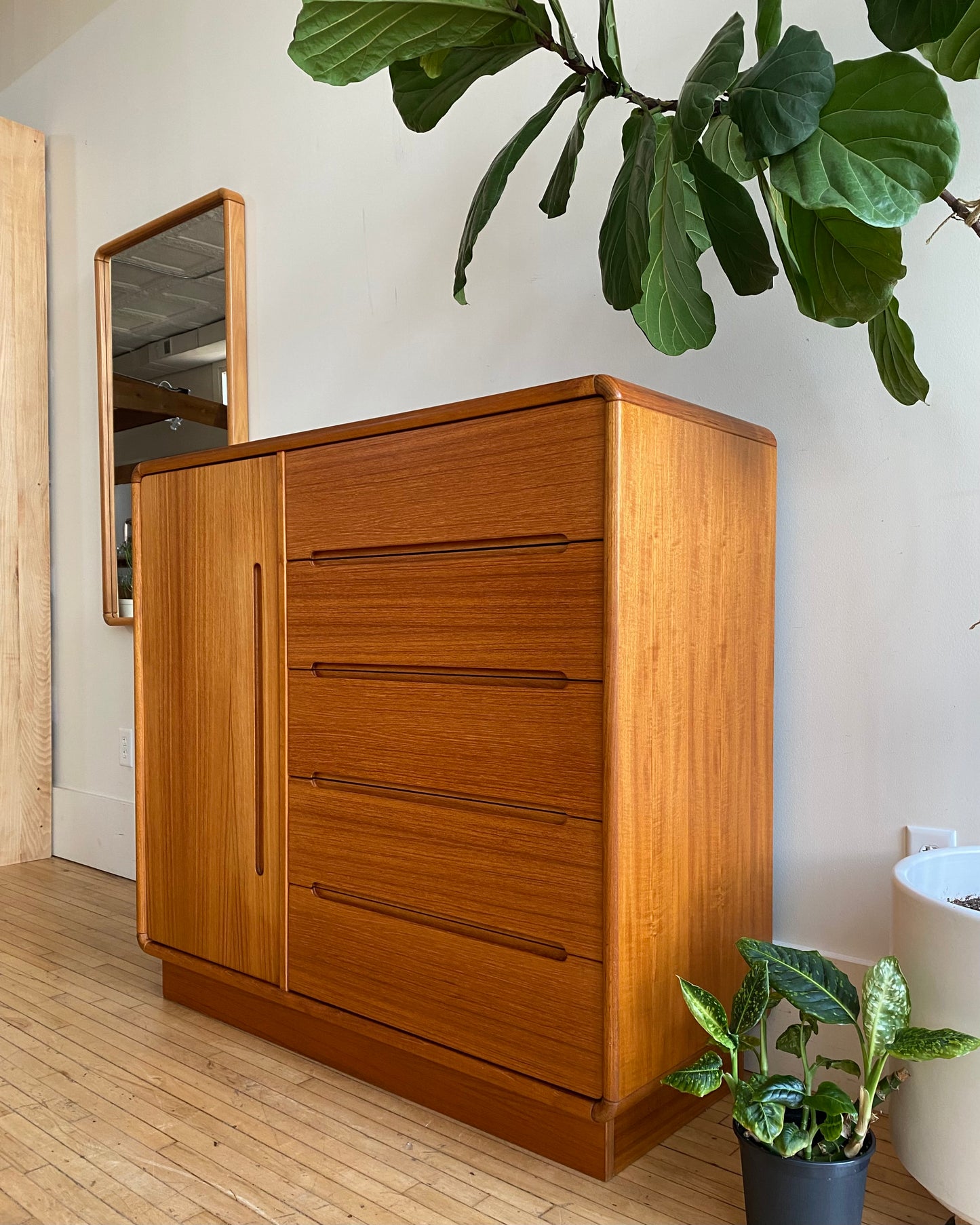 Contemporary Teak Gentleman's Chest / Dresser