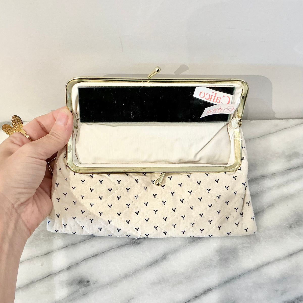 Vintage Dead-Stock Quilted Cosmetic Bag