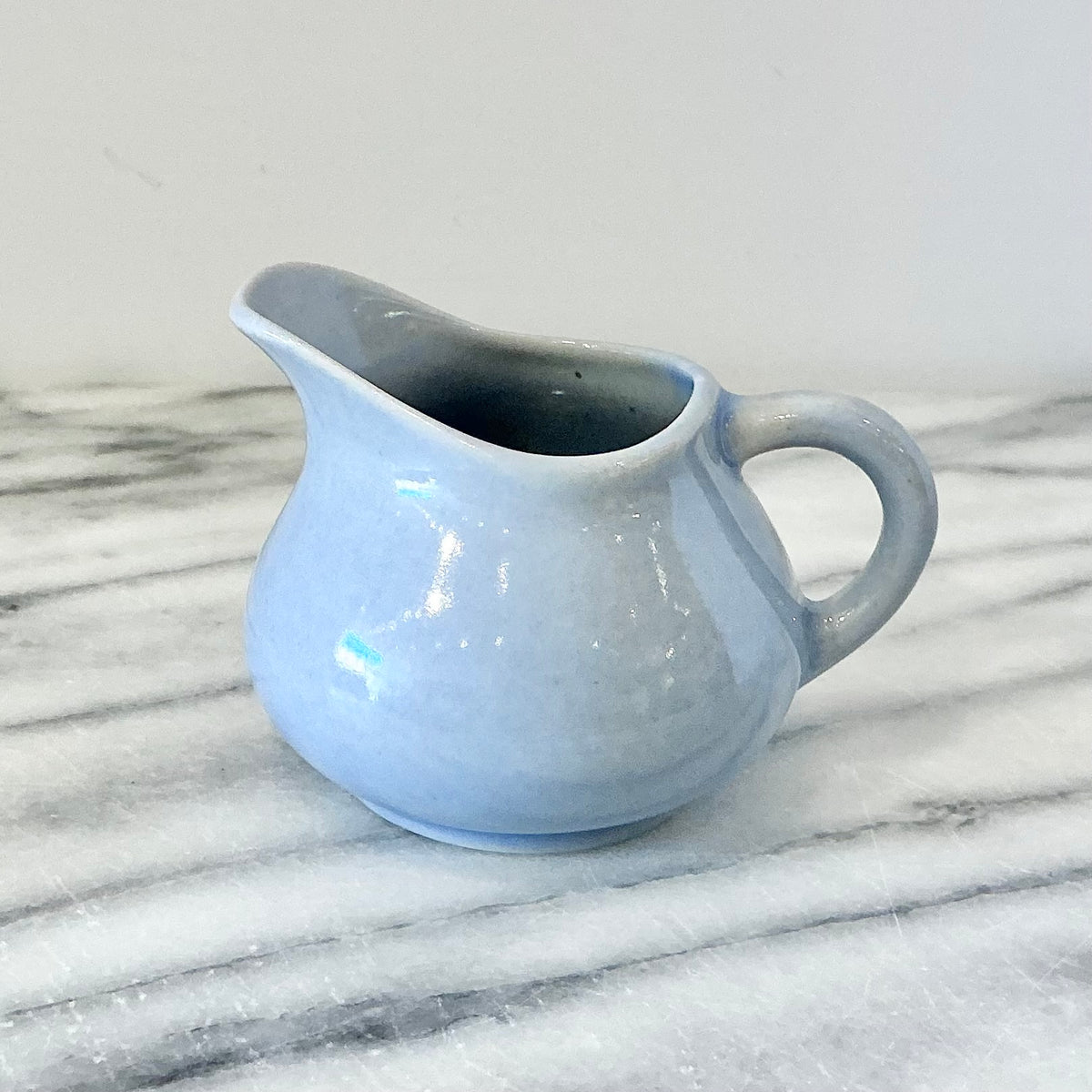 Vintage Baby Blue Creamer + Sugar Set