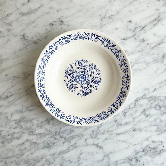 Large Vintage Blue + White Bowl by Oxford