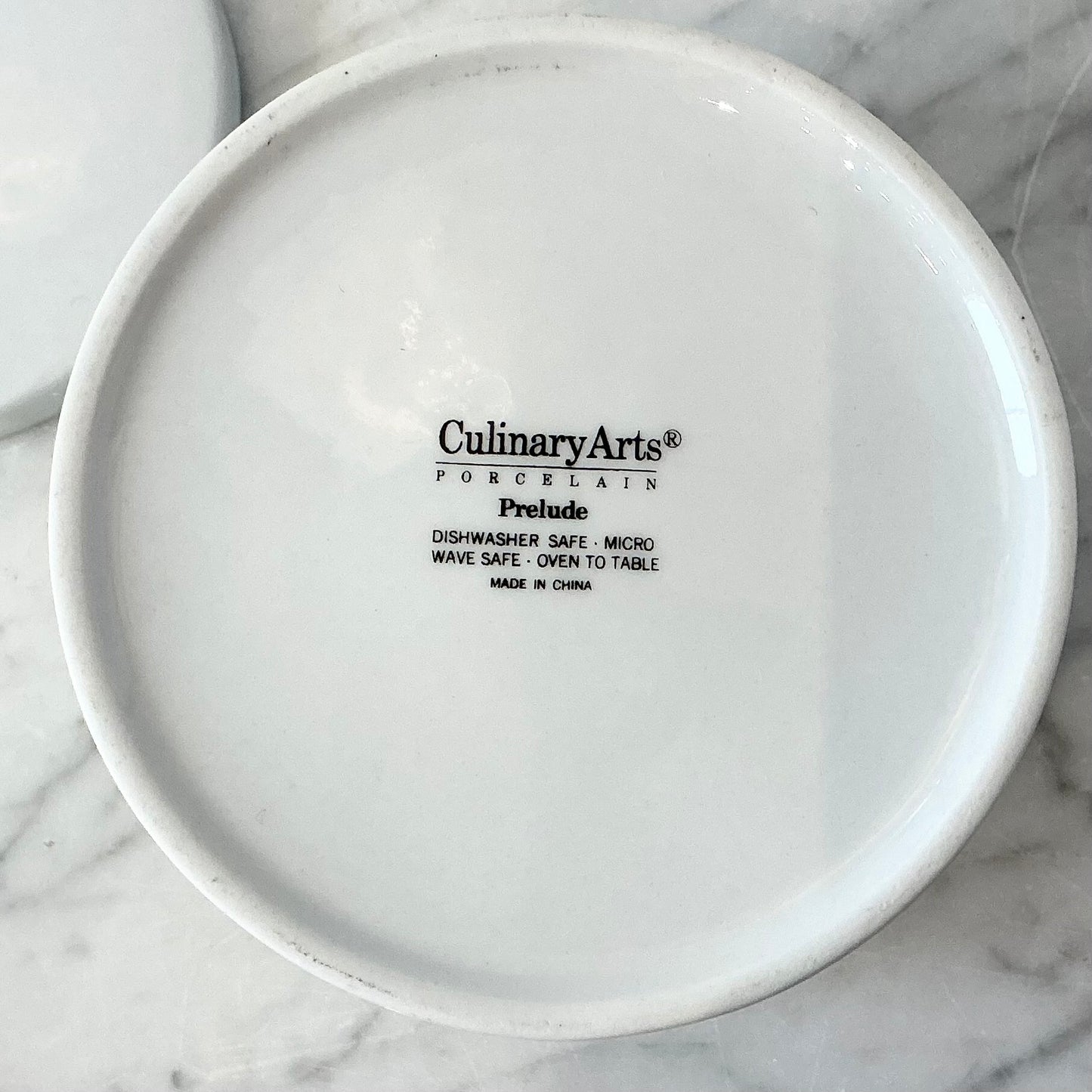 Found White Ceramic Container with Lid